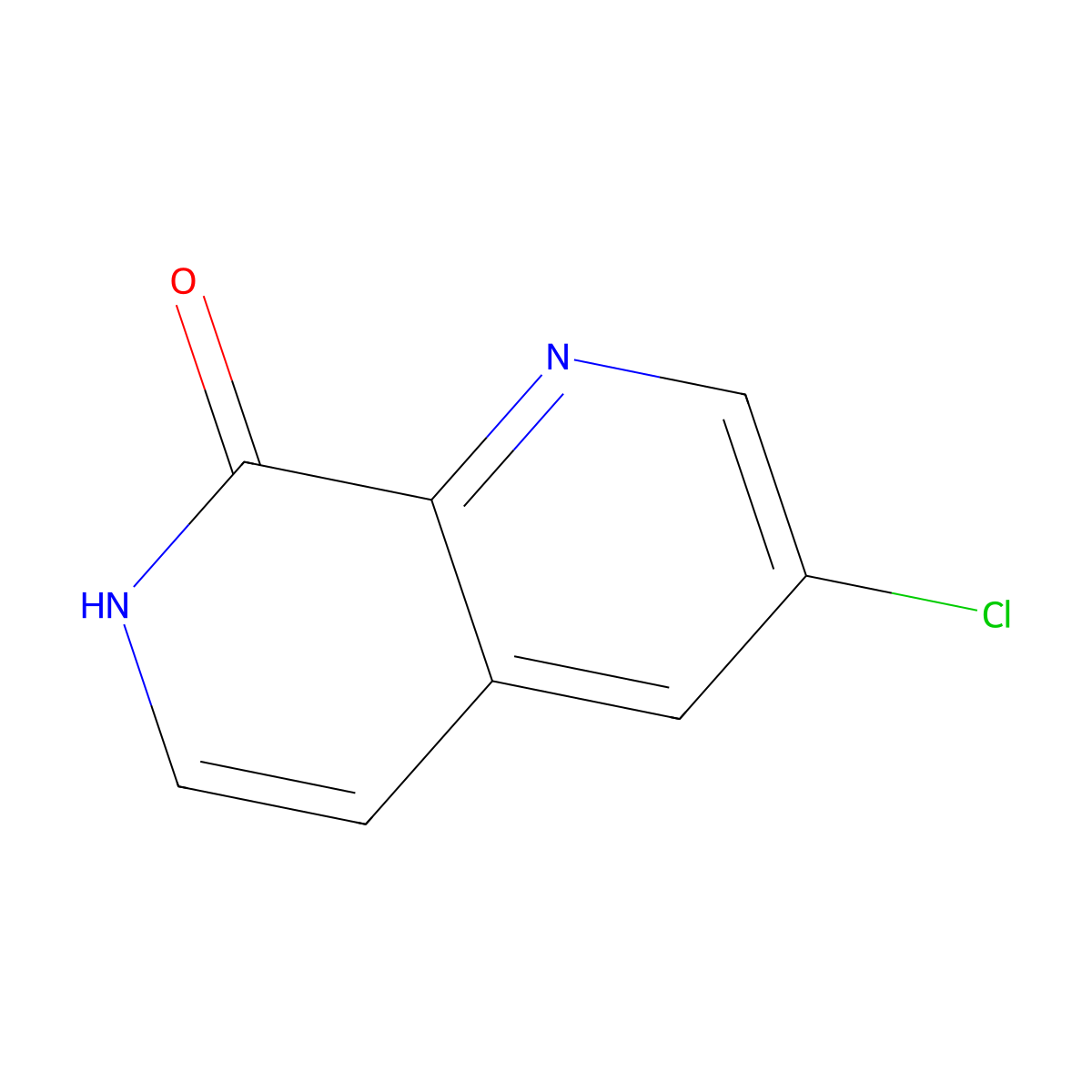 3-Chloro-1,7-naphthyridin-8(7H)-one molecular structure, CAS 1393575-76-2