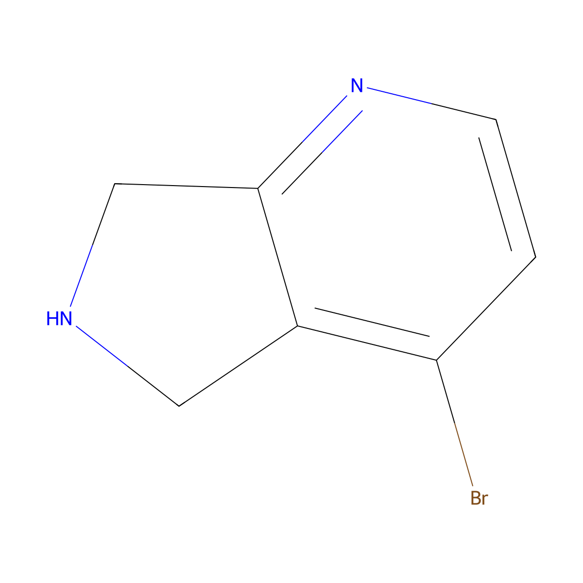 4-Bromo-6,7-dihydro-5H-pyrrolo[3,4-B]pyridine molecular structure, CAS 1393575-84-2