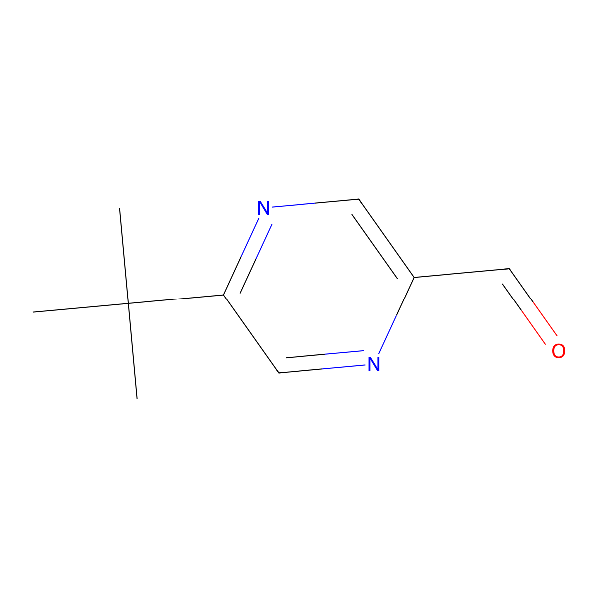 5-(Tert-butyl)pyrazine-2-carbaldehyde molecular structure, CAS 1393575-93-3