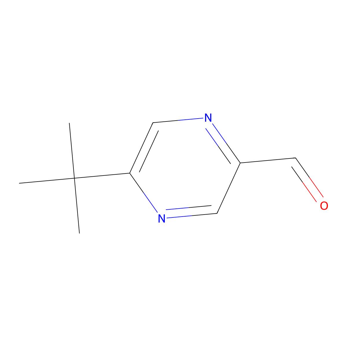 5-(Tert-butyl)pyrazine-2-carbaldehyde molecular structure, CAS 1393575-93-3