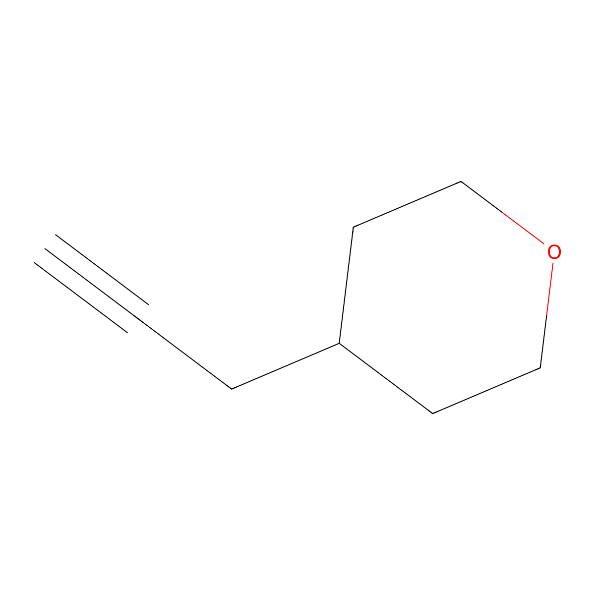 Tetrahydro-4-(2-propyn-1-yl)-2H-pyran molecular structure, CAS 1393576-68-5