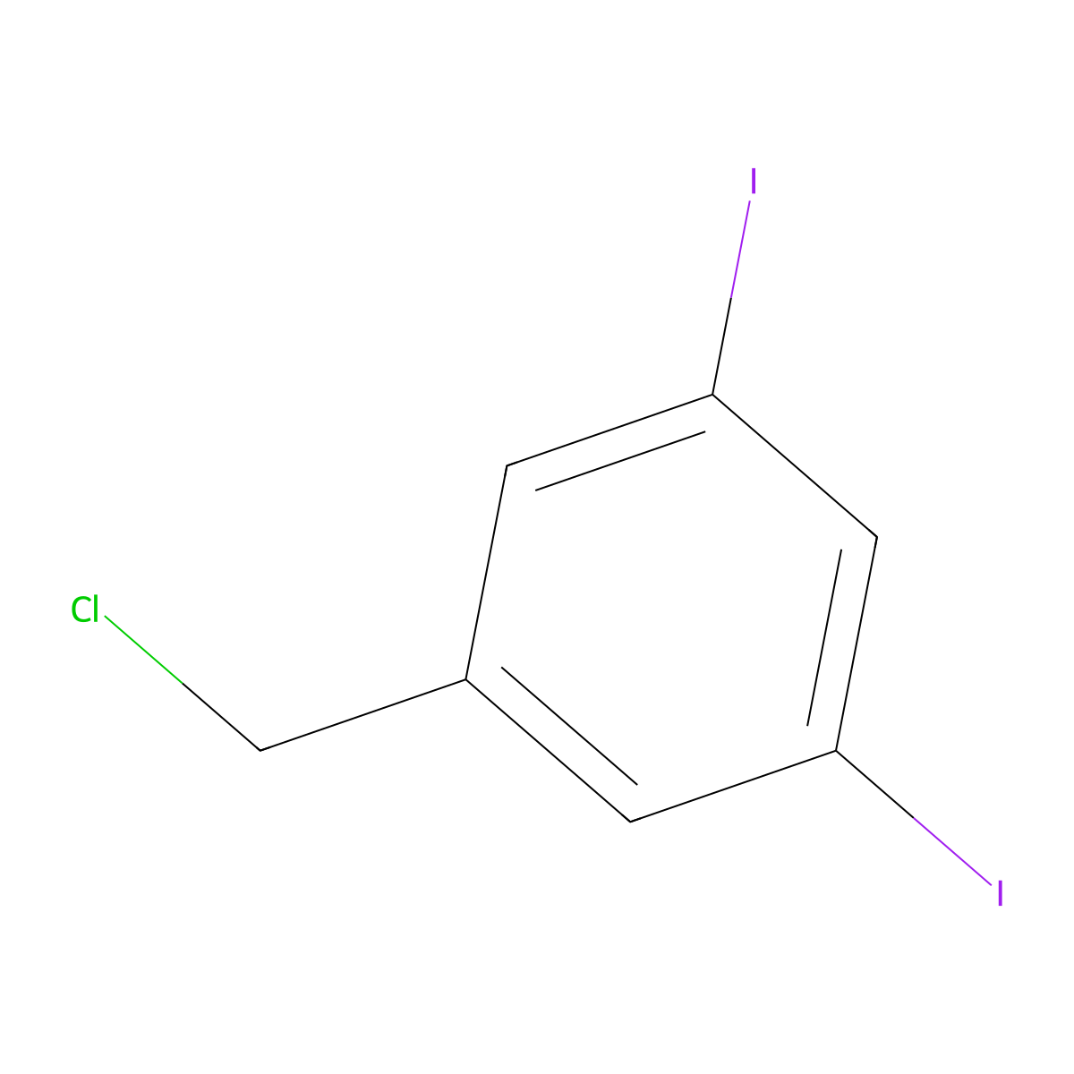 1-(Chloromethyl)-3,5-diiodobenzene molecular structure, CAS 1393576-75-4