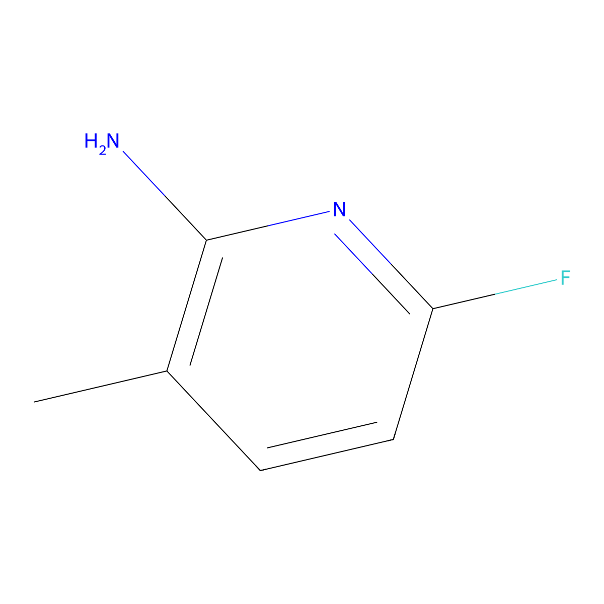 6-Fluoro-3-methylpyridin-2-amine molecular structure, CAS 1393576-76-5
