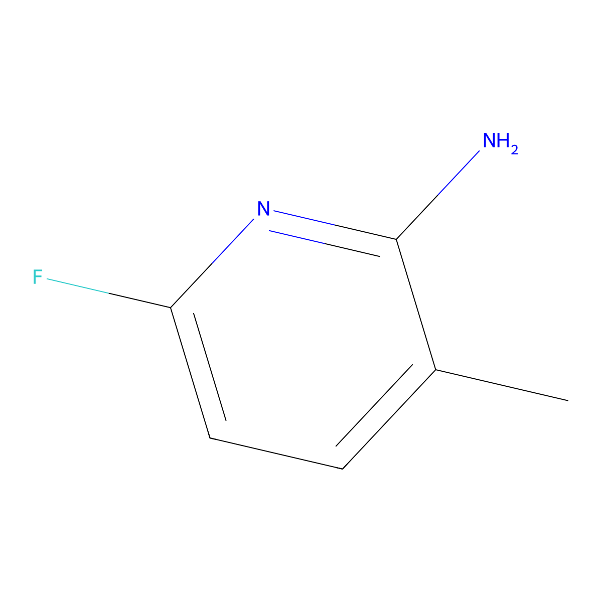 6-Fluoro-3-methylpyridin-2-amine molecular structure, CAS 1393576-76-5