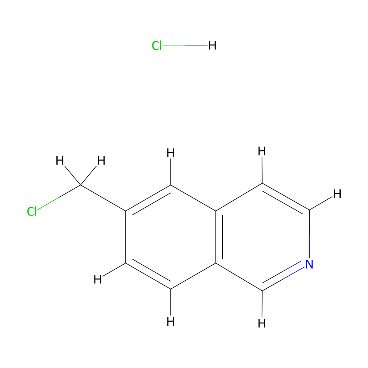 6-(Chloromethyl)isoquinoline hydrochloride molecular structure, CAS 1393579-07-1