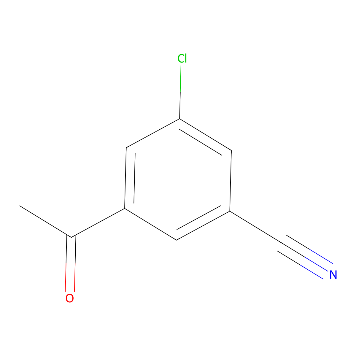 3-Acetyl-5-chlorobenzonitrile molecular structure, CAS 1393581-95-7