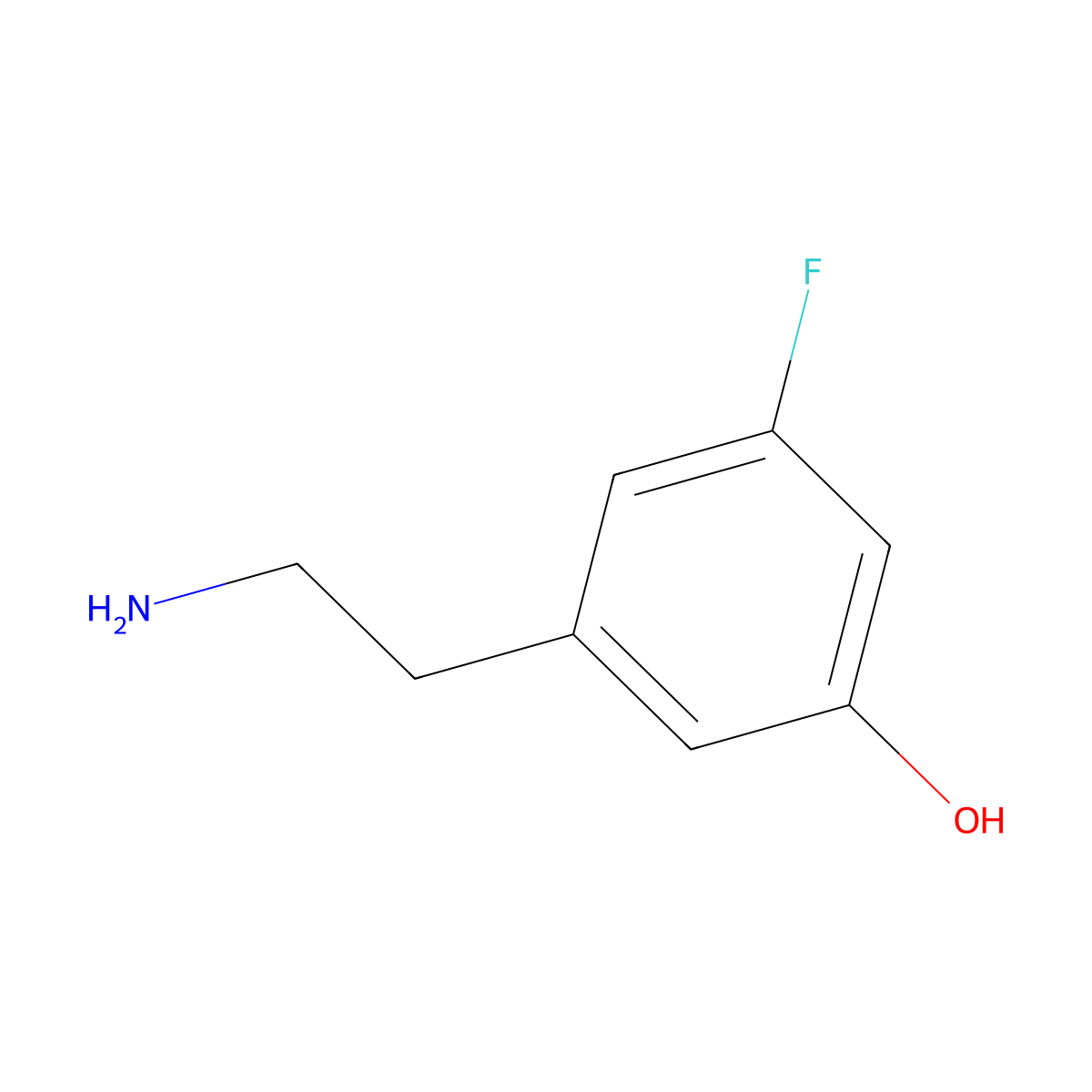 3-(2-Aminoethyl)-5-fluorophenol molecular structure, CAS 1393582-07-4