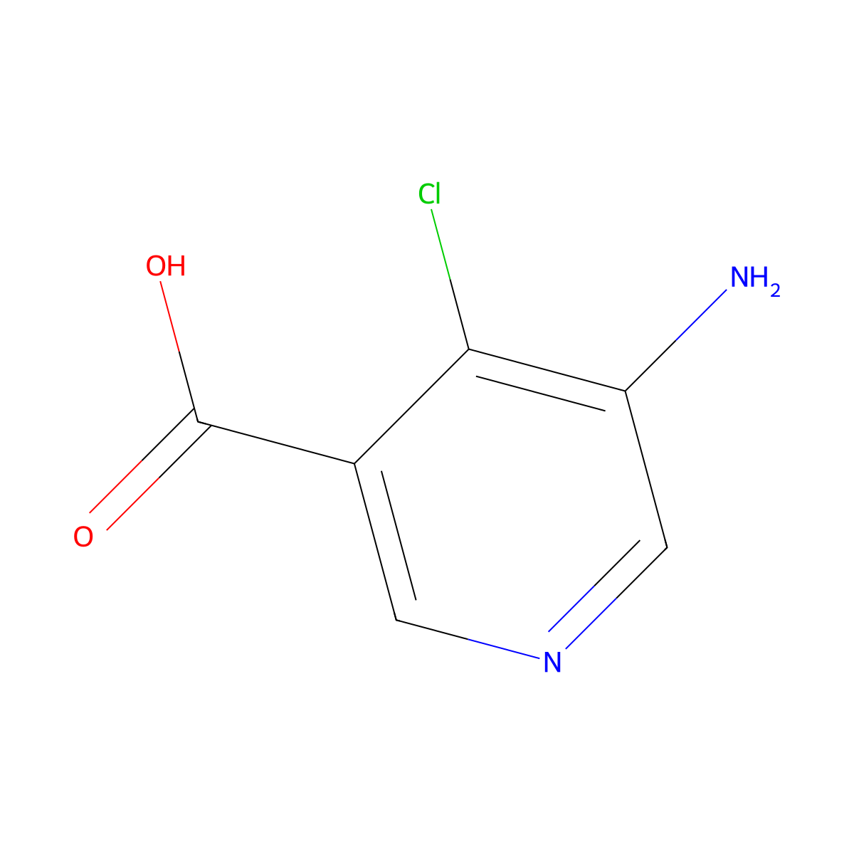 5-Amino-4-chloronicotinic acid molecular structure, CAS 1393582-31-4