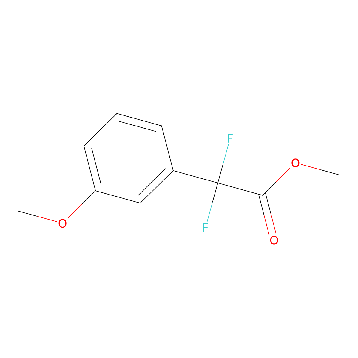 Methyl difluoro(3-methoxyphenyl)acetate molecular structure, CAS 1393583-27-1