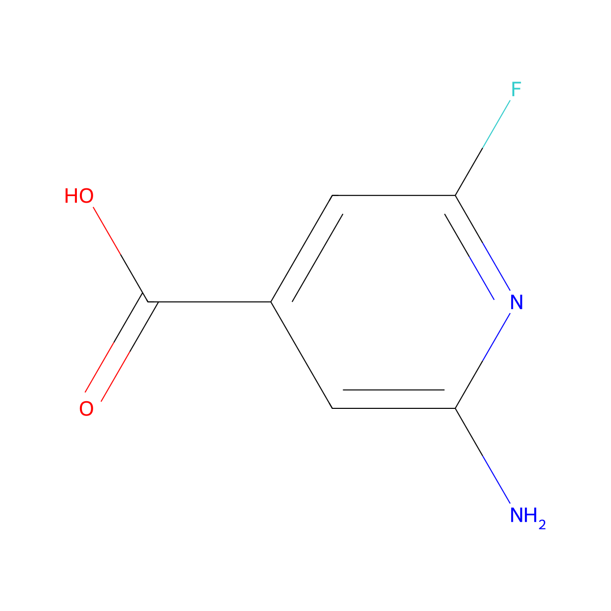 2-Amino-6-fluoroisonicotinic acid molecular structure, CAS 1393583-50-0