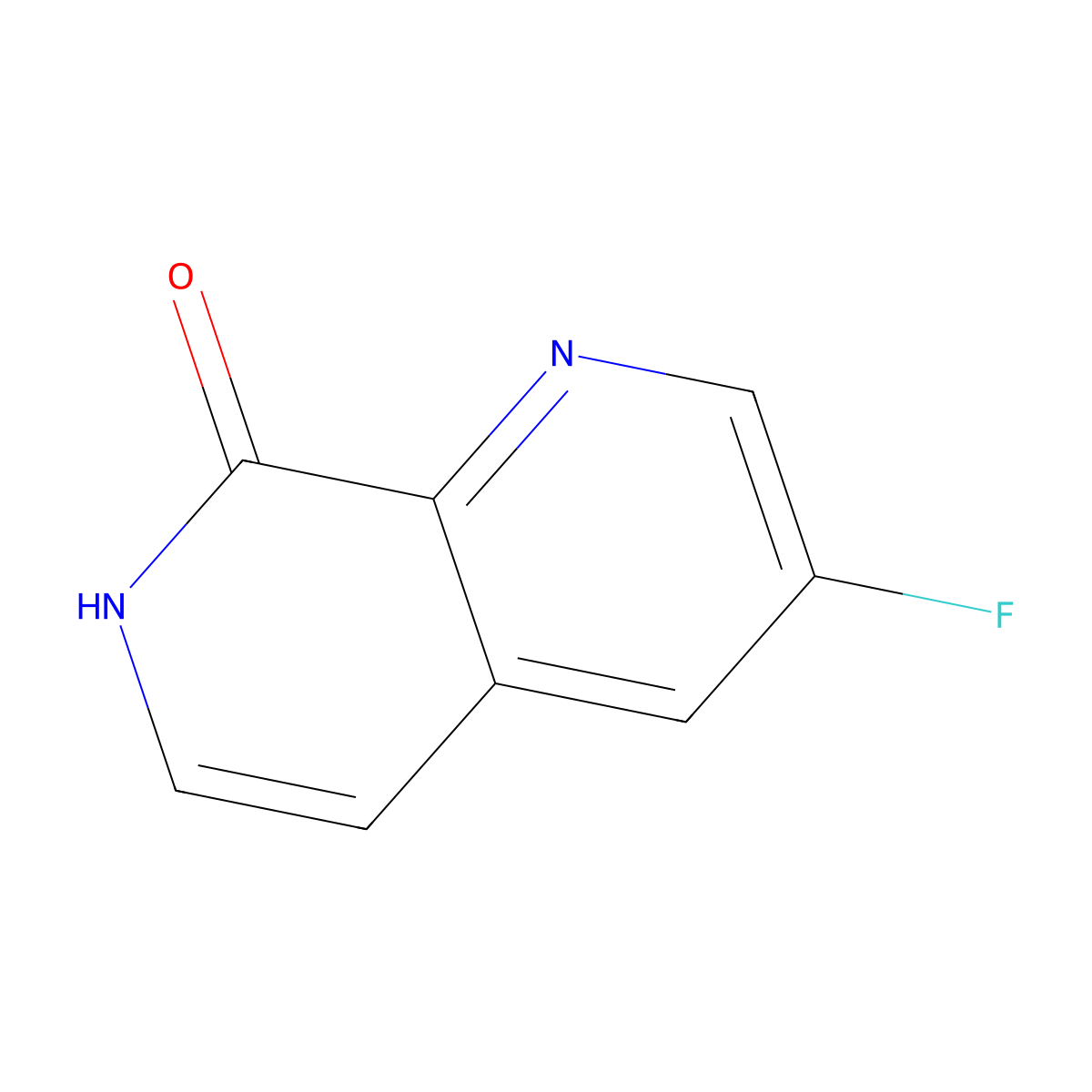 3-Fluoro-1,7-naphthyridin-8(7H)-one molecular structure, CAS 1393583-66-8