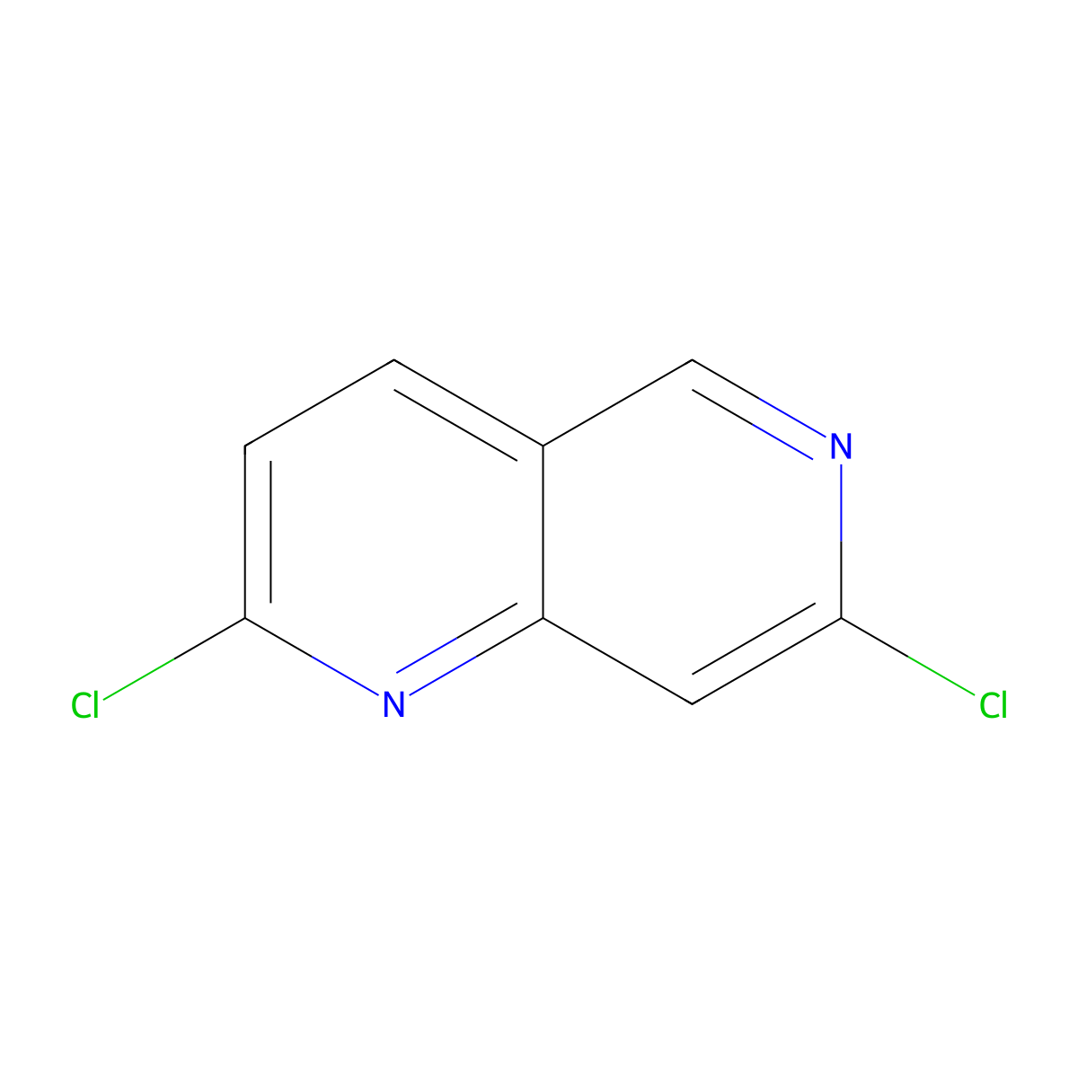 2,7-Dichloro-1,6-naphthyridine molecular structure, CAS 1393583-67-9