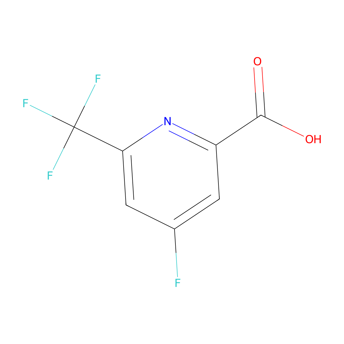 4-Fluoro-6-(trifluoromethyl)picolinic acid molecular structure, CAS 1393584-35-4