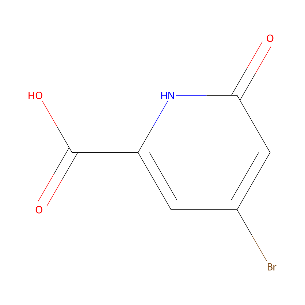 4-Bromo-6-hydroxypyridine-2-carboxylic acid molecular structure, CAS 1393584-42-3
