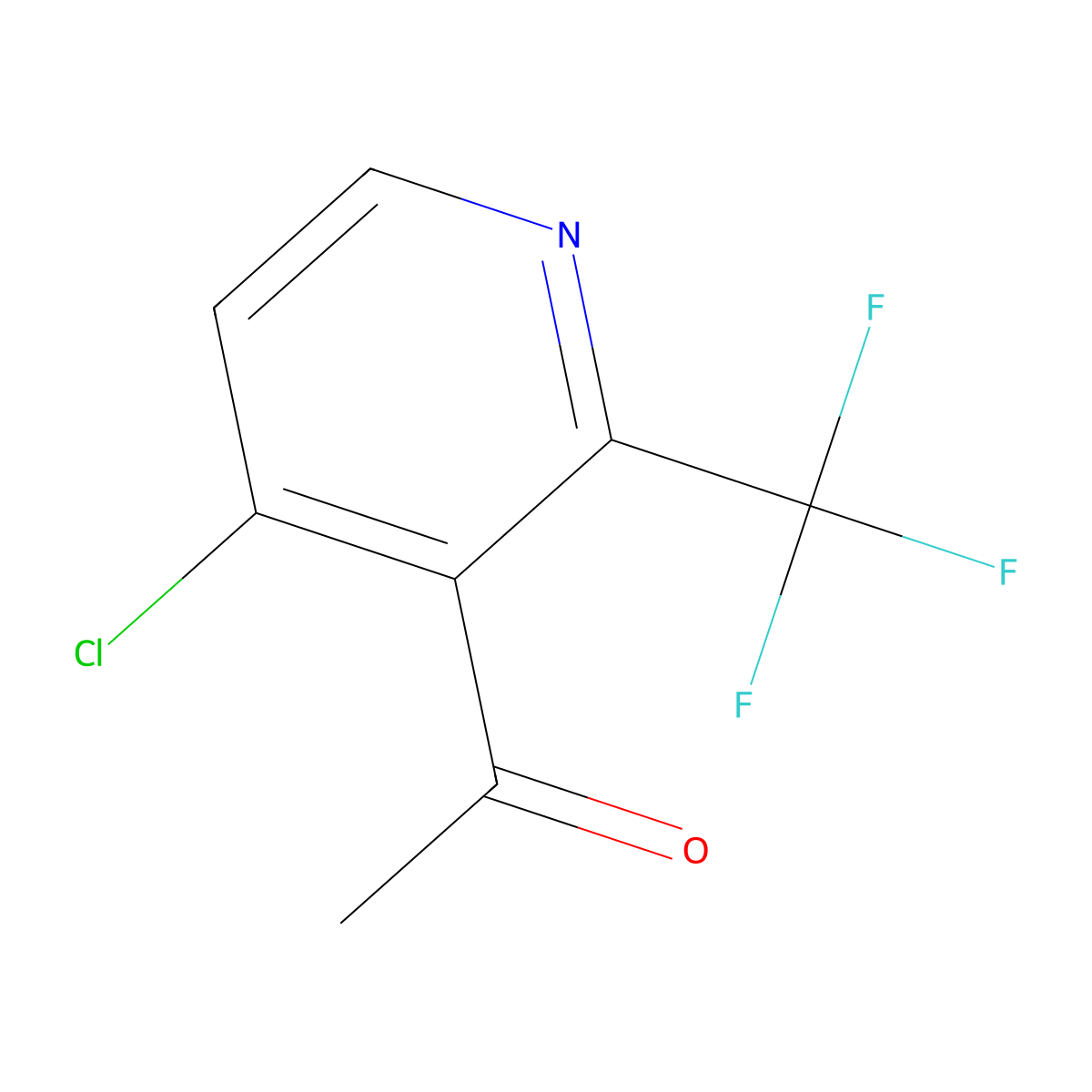 1-[4-Chloro-2-(trifluoromethyl)pyridin-3-YL]ethanone molecular structure, CAS 1393584-57-0