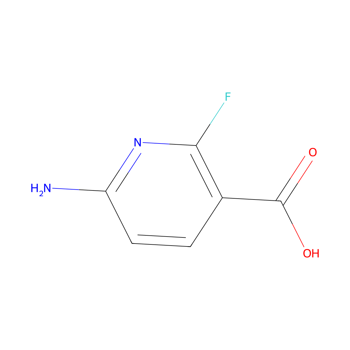 6-Amino-2-fluoronicotinic acid molecular structure, CAS 1393584-80-9