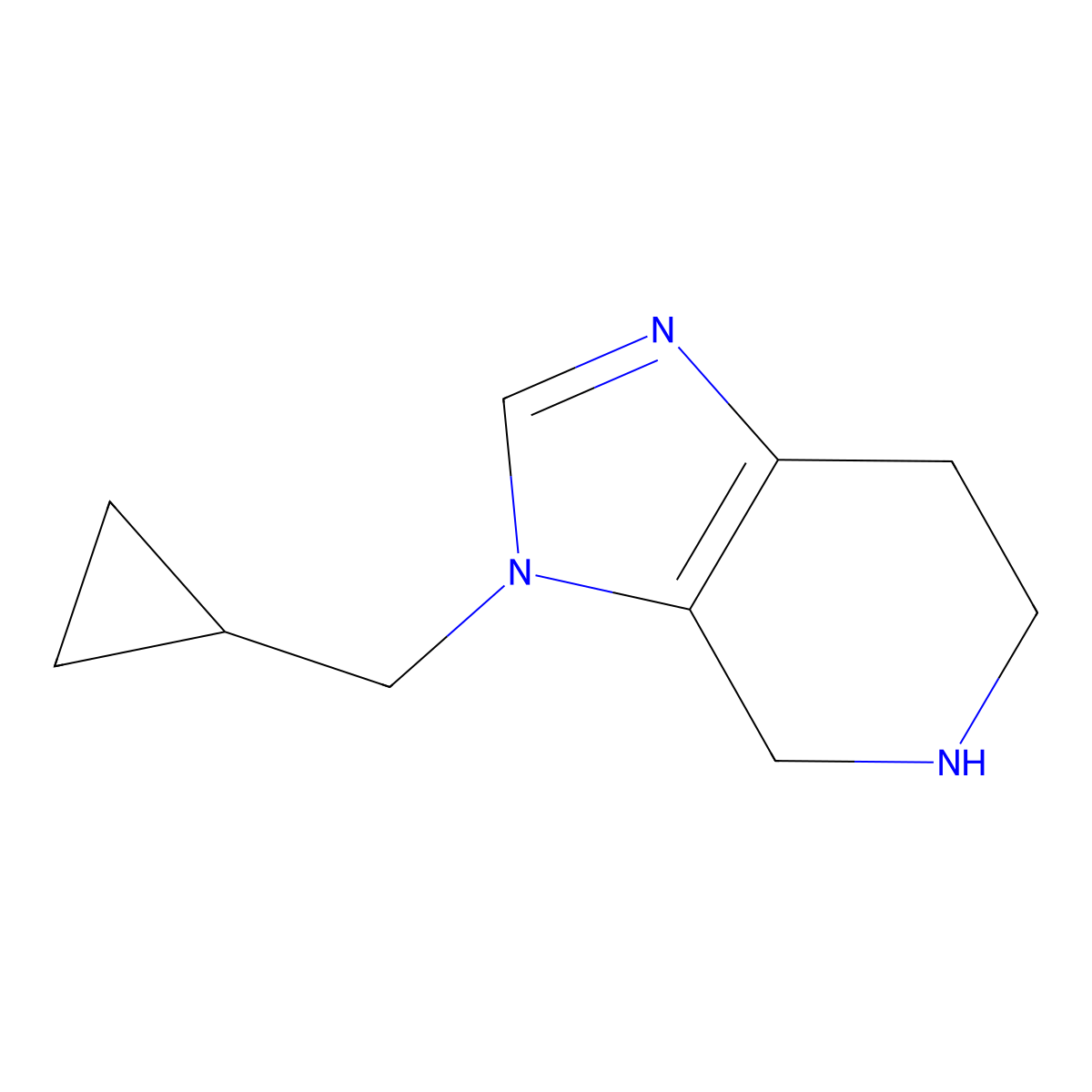 3-(Cyclopropylmethyl)-4,5,6,7-tetrahydro-3H-imidazo[4,5-C]pyridine molecular structure, CAS 1393585-01-7