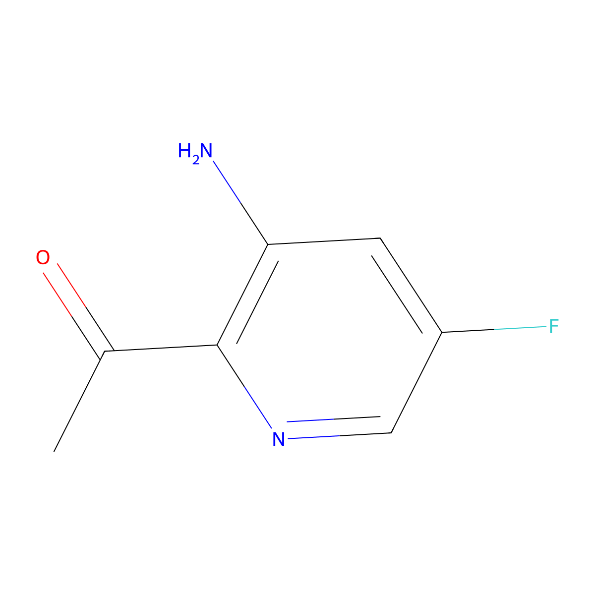 1-(3-Amino-5-fluoropyridin-2-YL)ethanone molecular structure, CAS 1393585-03-9