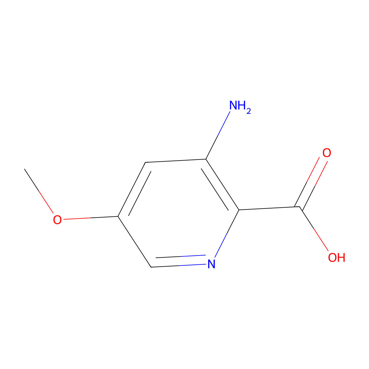 3-Amino-5-methoxypicolinic acid molecular structure, CAS 1393585-04-0