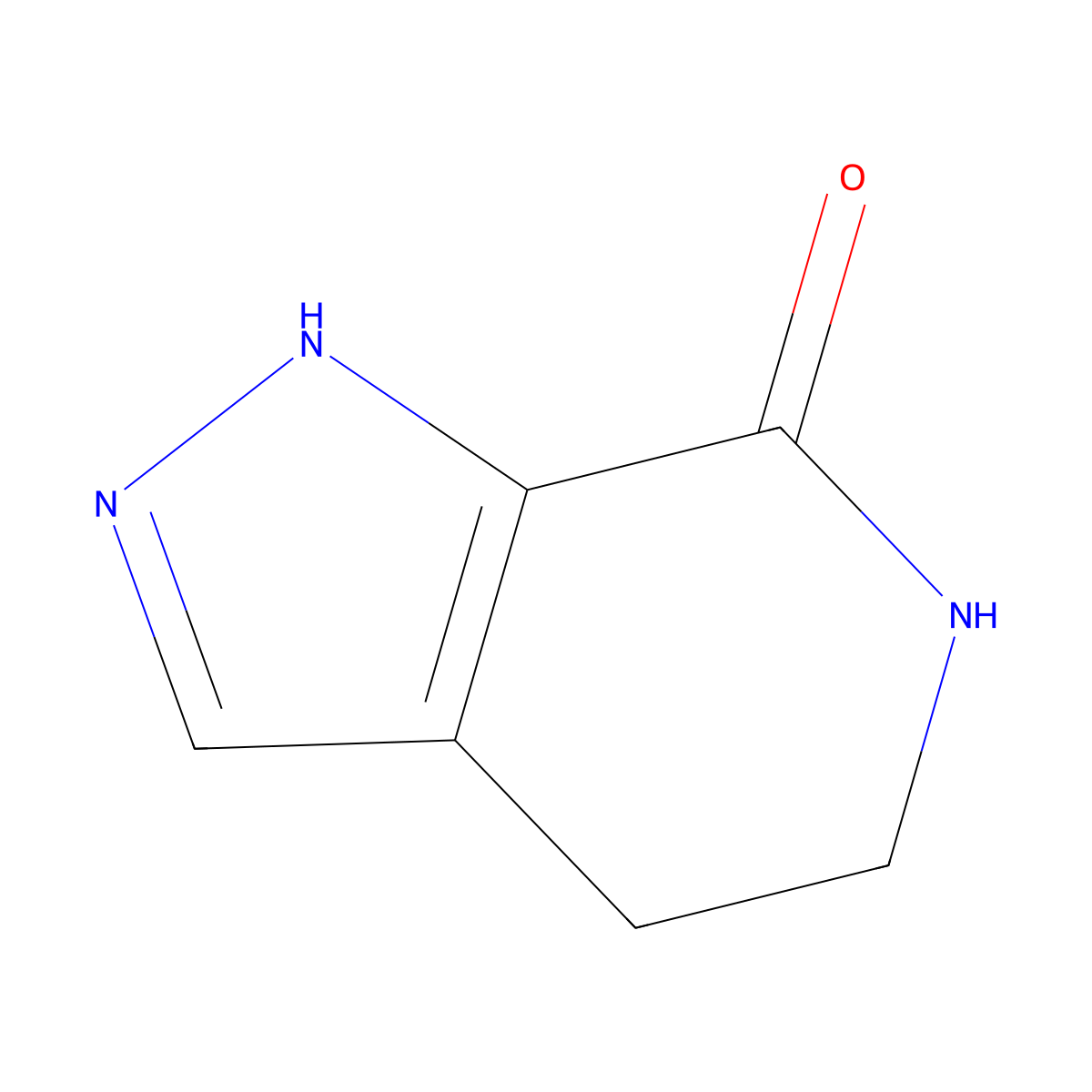 5,6-dihydro-1H-pyrazolo(3,4-c)pyridin-7(4H)-one molecular structure, CAS 1393585-07-3