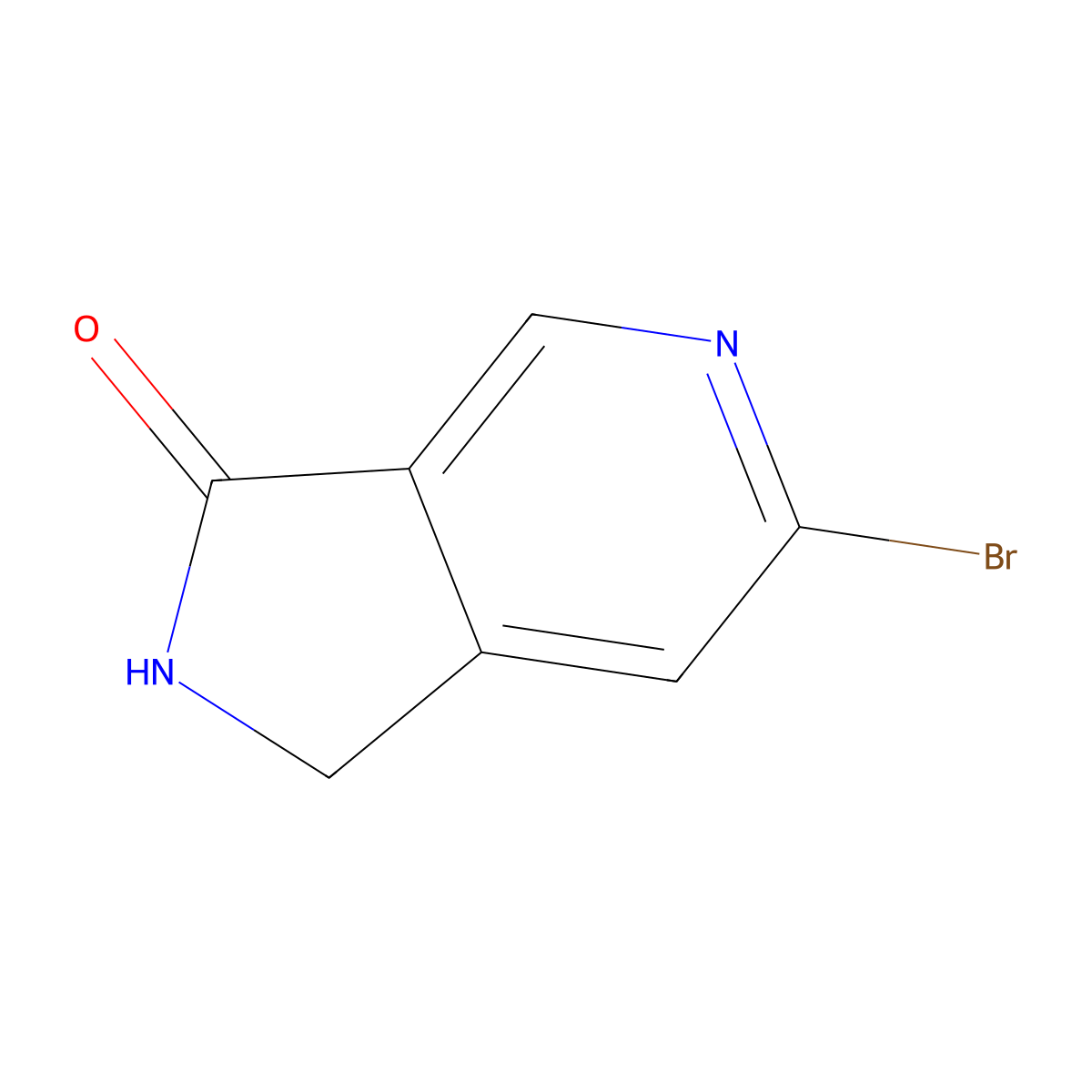 6-Bromo-1,2-dihydro-pyrrolo[3,4-c]pyridin-3-one molecular structure, CAS 1393585-12-0