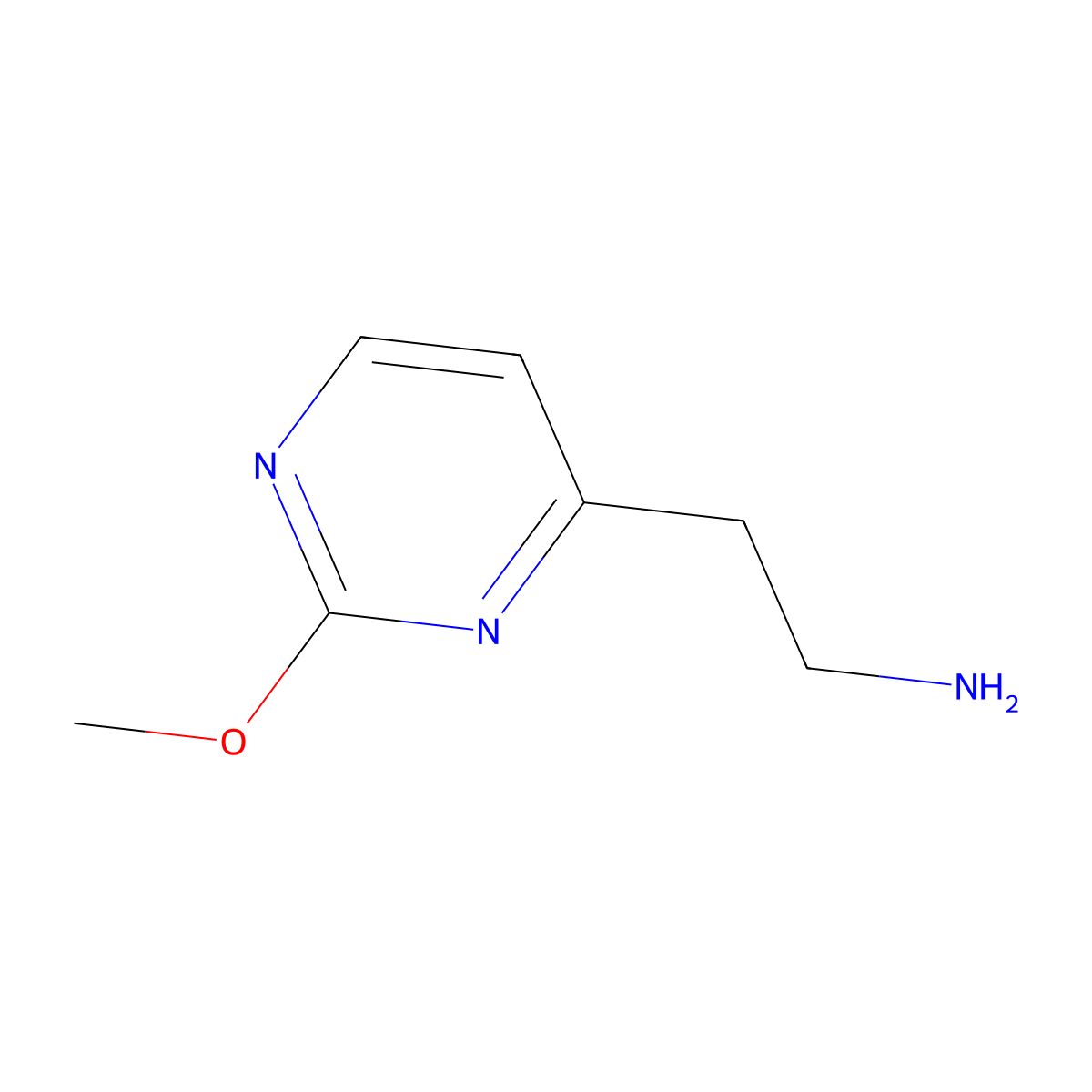 2-(2-Methoxypyrimidin-4-YL)ethanamine molecular structure, CAS 1393585-16-4