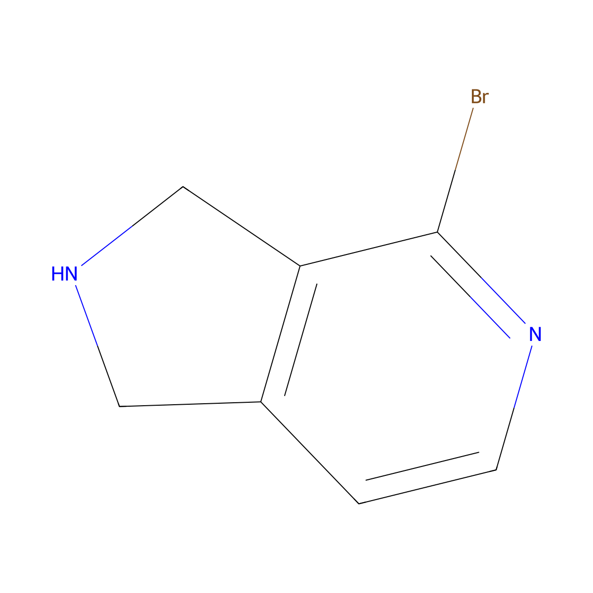 4-Bromo-2,3-dihydro-1H-pyrrolo[3,4-C]pyridine molecular structure, CAS 1393585-39-1
