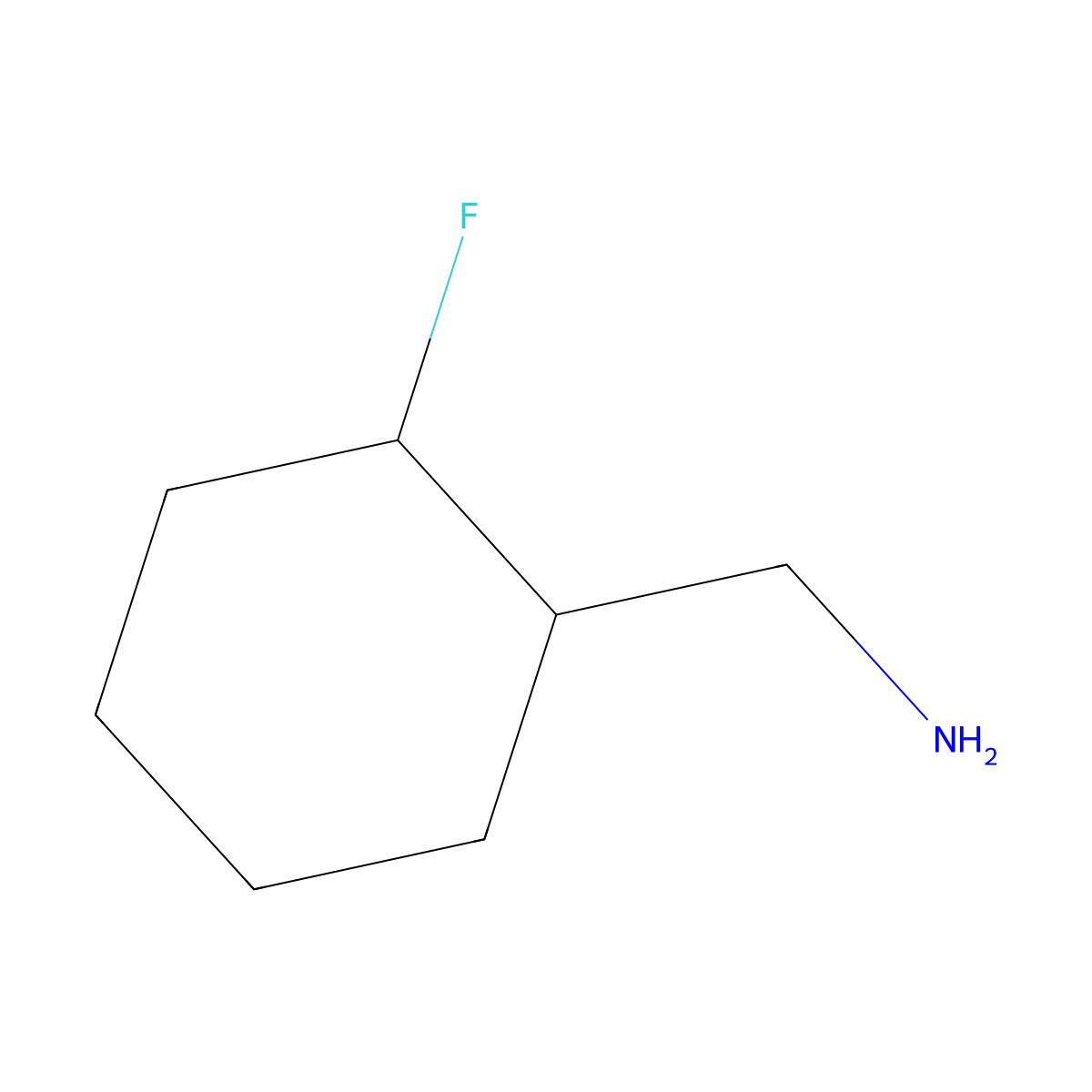 (2-Fluorocyclohexyl)methanamine molecular structure, CAS 1393588-05-0