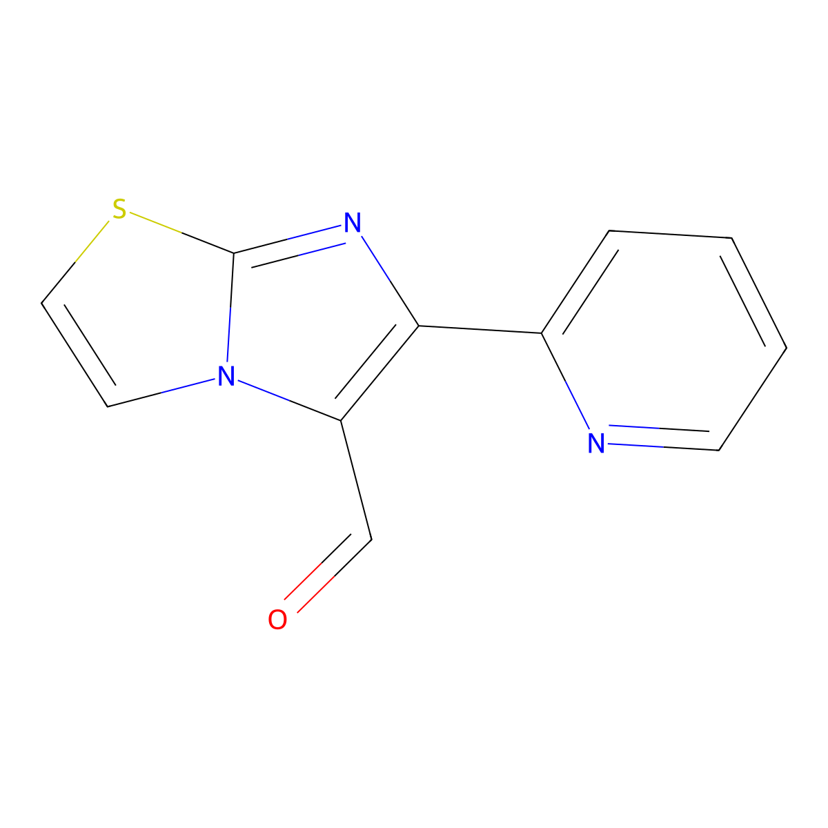 6-(Pyridin-2-yl)imidazo[2,1-b]thiazole-5-carbaldehyde molecular structure, CAS 139359-78-7