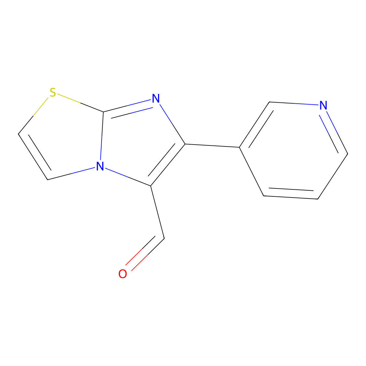 6-(Pyridin-3-yl)imidazo[2,1-b]thiazole-5-carbaldehyde molecular structure, CAS 139359-79-8