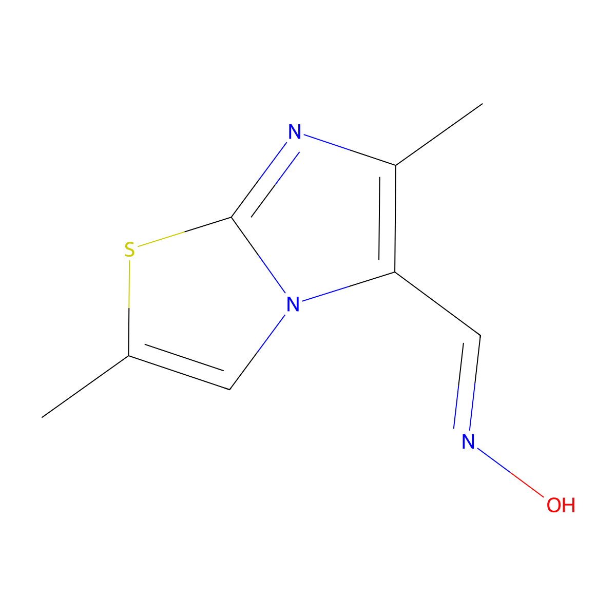 N-({2,6-dimethylimidazo[2,1-b][1,3]thiazol-5-yl}methylidene)hydroxylamine molecular structure, CAS 139359-96-9