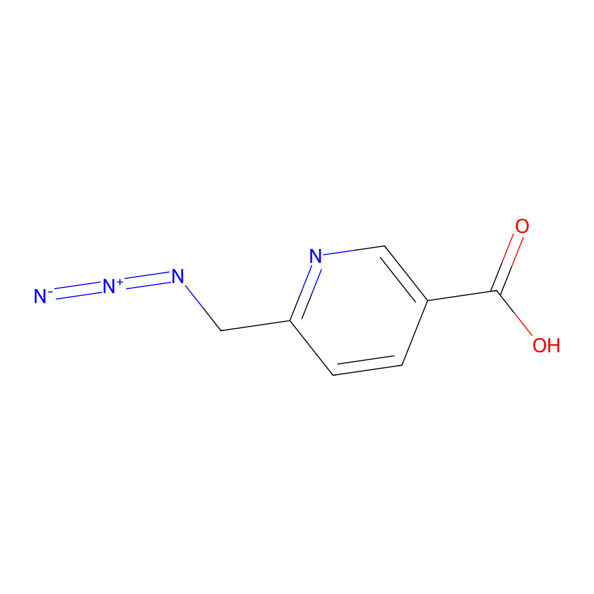 6-(Azidomethyl)nicotinic acid molecular structure, CAS 1393590-50-5