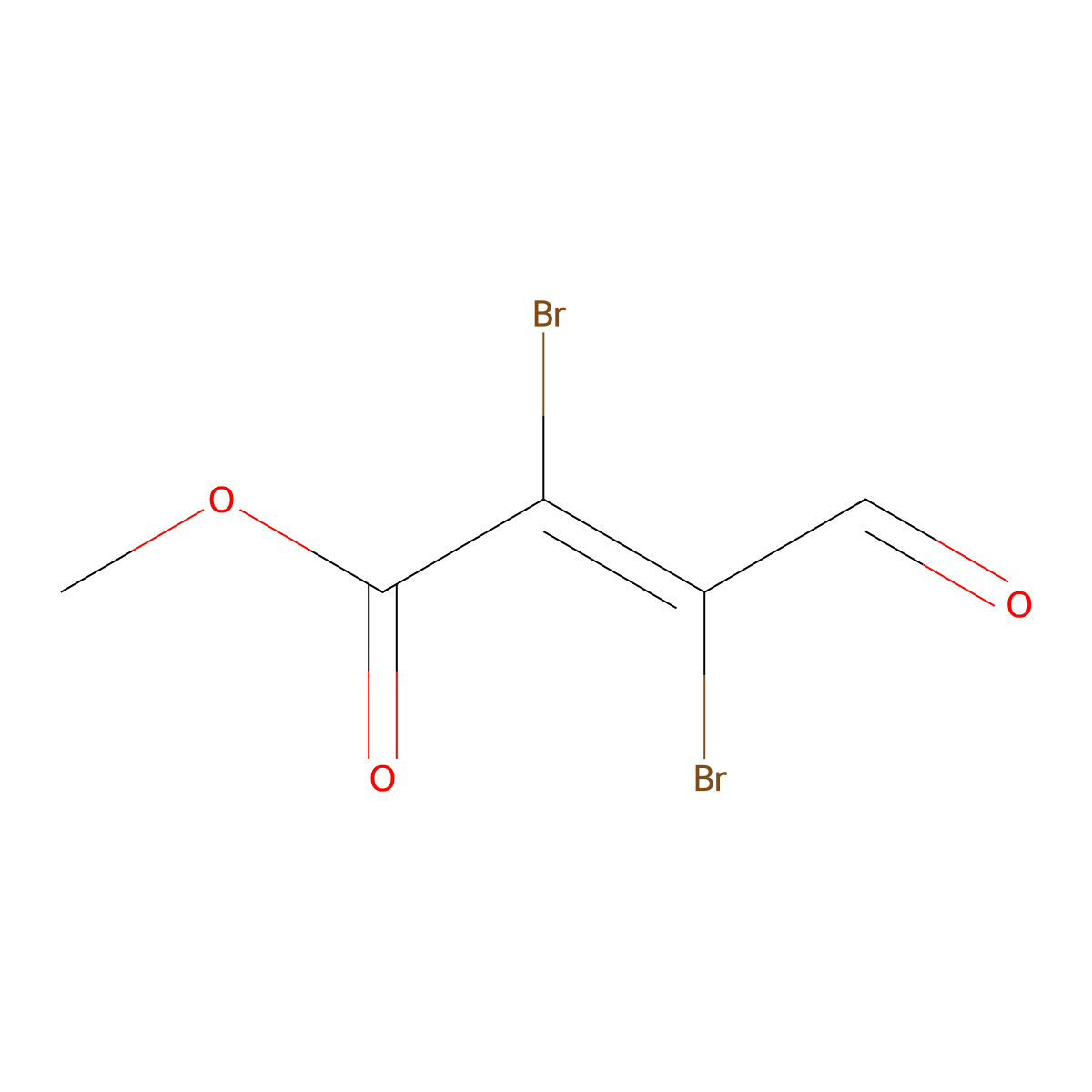 Methyl (2E)-2,3-dibromo-4-oxobut-2-enoate molecular structure, CAS 1393591-68-8