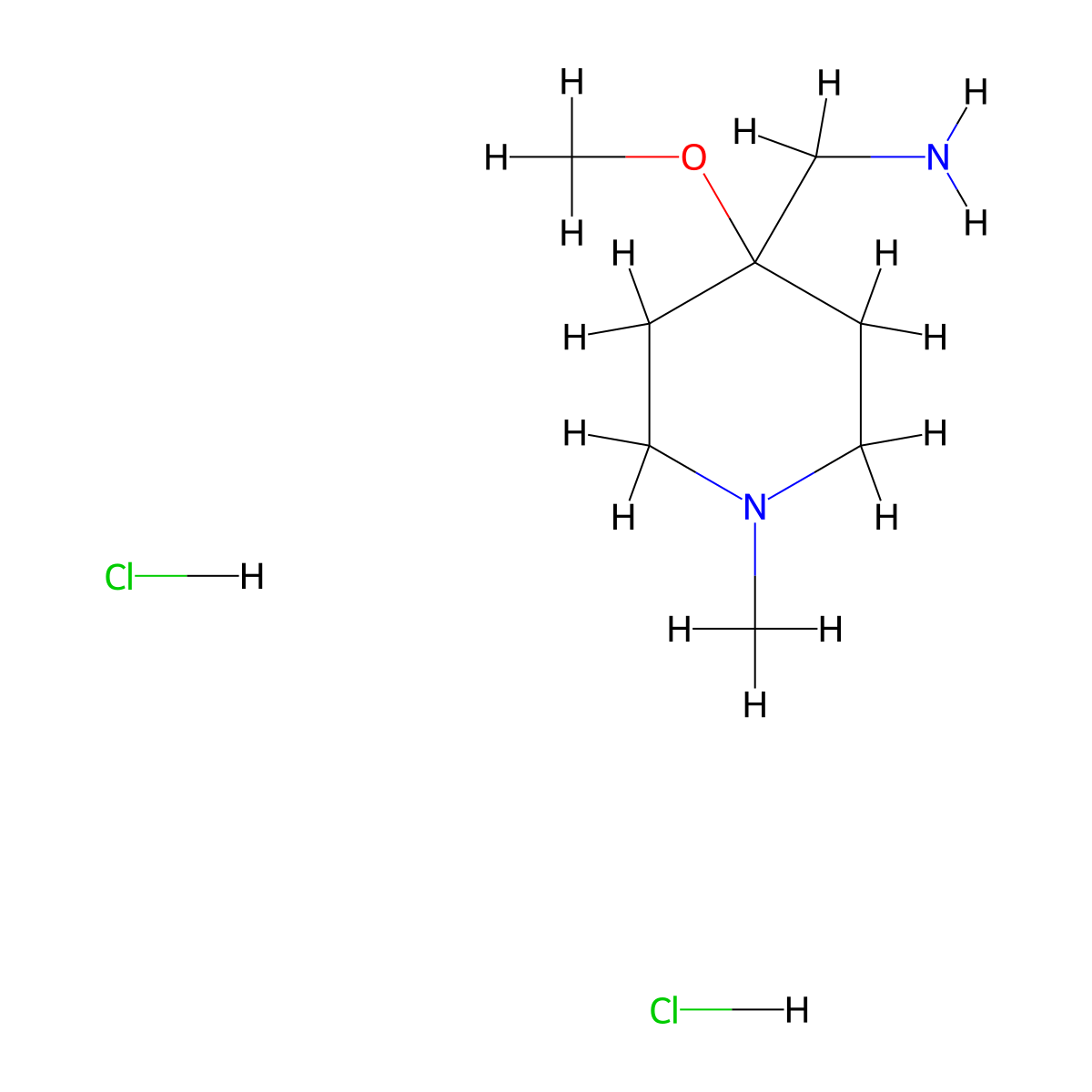 (4-Methoxy-1-methylpiperidin-4-yl)methanamine dihydrochloride molecular structure, CAS 1393598-52-1