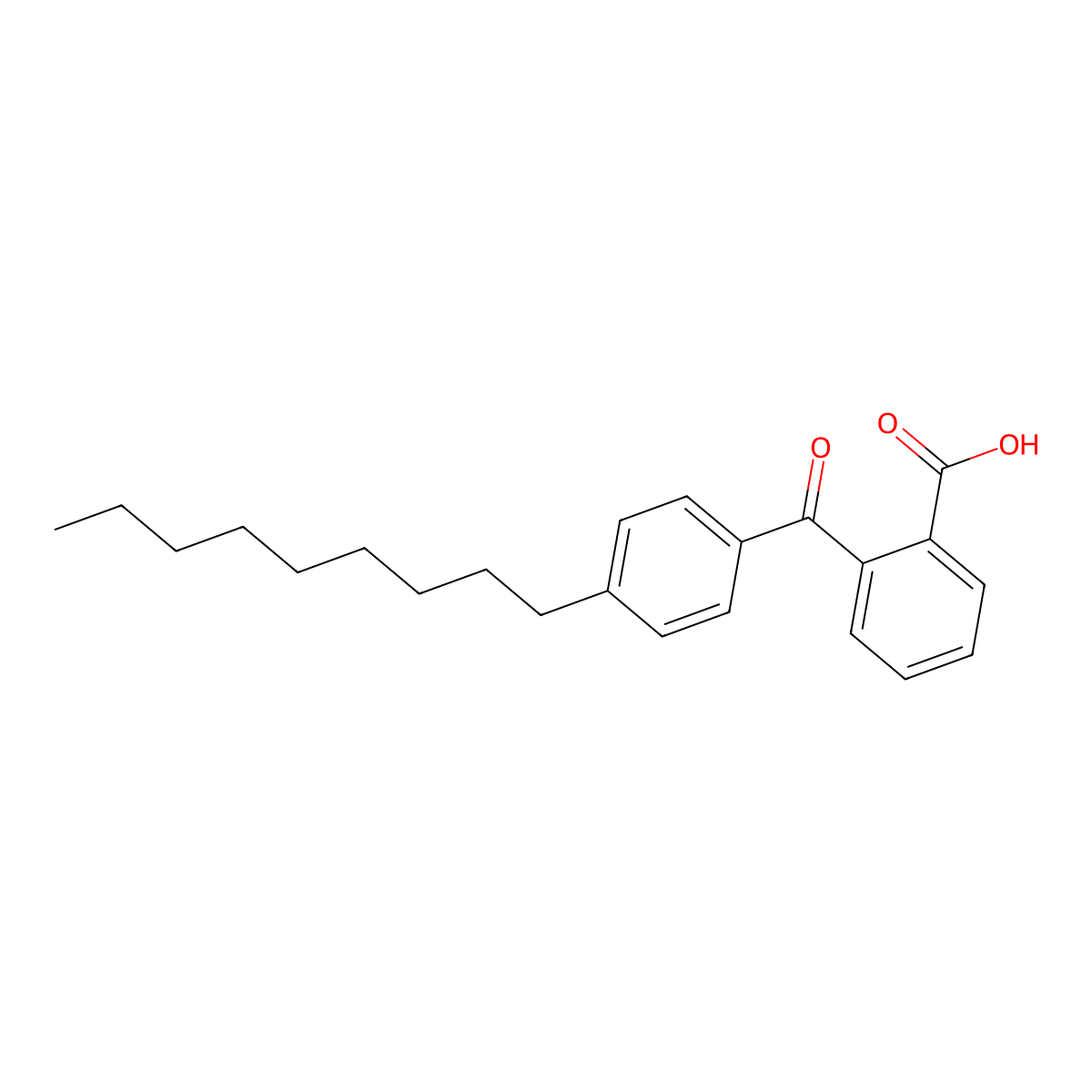 Benzoic acid, 2-(4-nonylbenzoyl)- molecular structure, CAS 13936-29-3