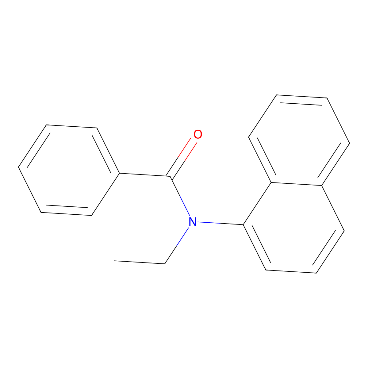 N-Ethyl-N-(1-naphthyl)benzamide molecular structure, CAS 13936-67-9