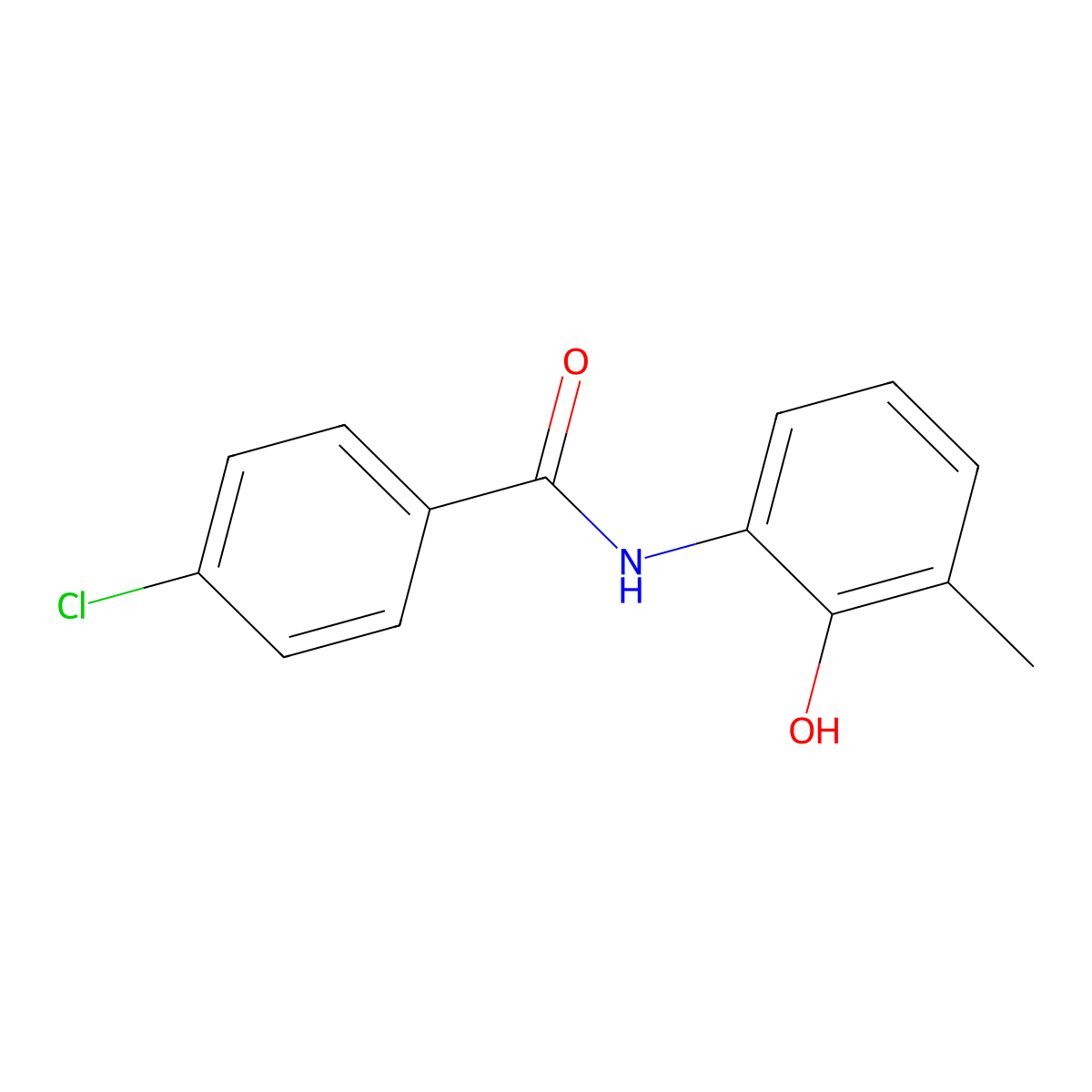 Benzamide,4-chloro-n-(2-hydroxy-3-methylphenyl)- molecular structure, CAS 139363-90-9