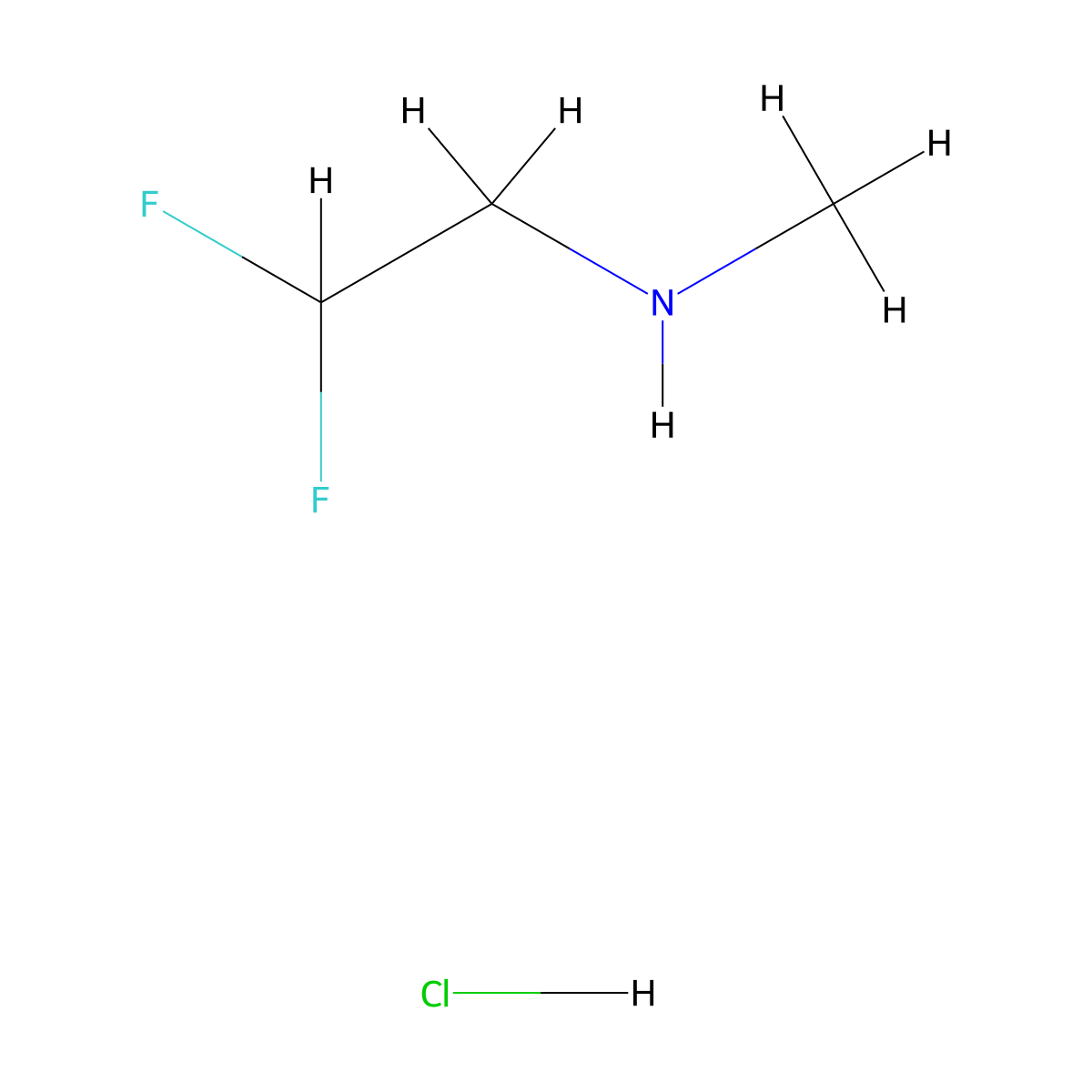 (2,2-Difluoroethyl)(methyl)amine hydrochloride molecular structure, CAS 139364-36-6
