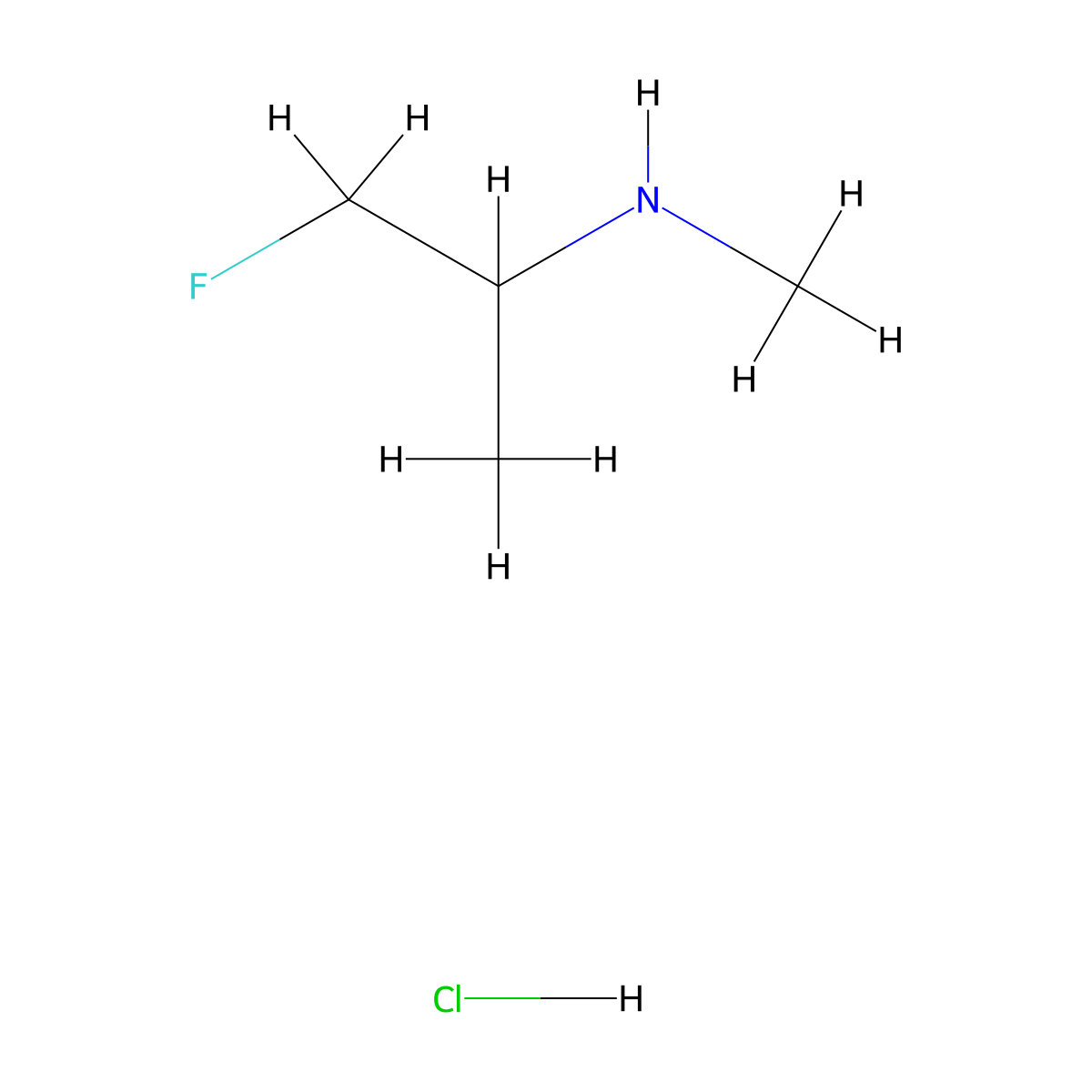 (1-Fluoropropan-2-yl)(methyl)amine hydrochloride molecular structure, CAS 139364-39-9