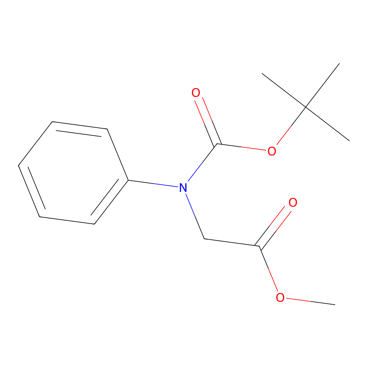 Methyl 2-{[(tert-butoxy)carbonyl](phenyl)amino}acetate molecular structure, CAS 1393644-14-8