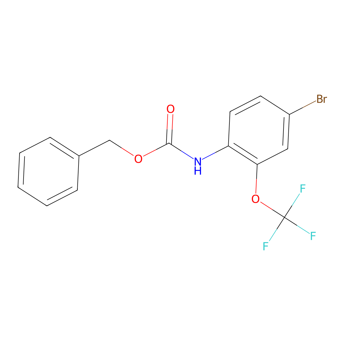 benzyl N-[4-bromo-2-(trifluoromethoxy)phenyl]carbamate molecular structure, CAS 1393653-67-2