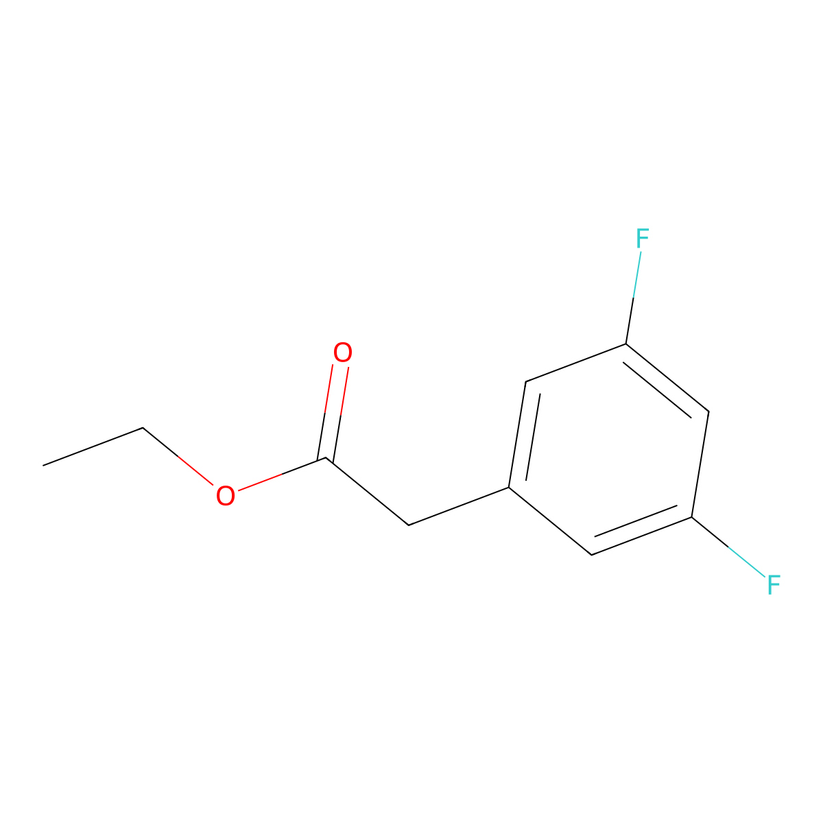 Ethyl 2-(3,5-difluorophenyl)acetate molecular structure, CAS 139368-37-9