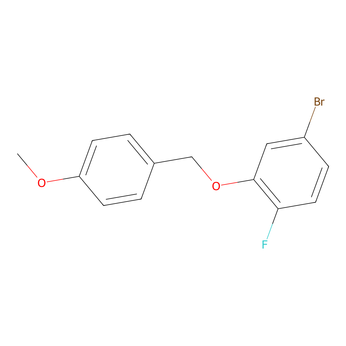 4-Bromo-1-fluoro-2-((4-methoxybenzyl)oxy)benzene molecular structure, CAS 1393682-06-8