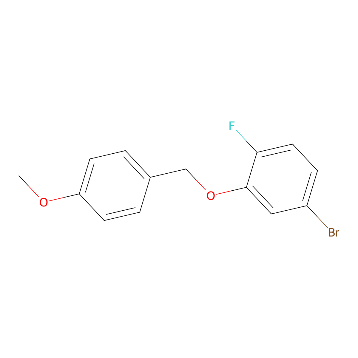 4-Bromo-1-fluoro-2-((4-methoxybenzyl)oxy)benzene molecular structure, CAS 1393682-06-8