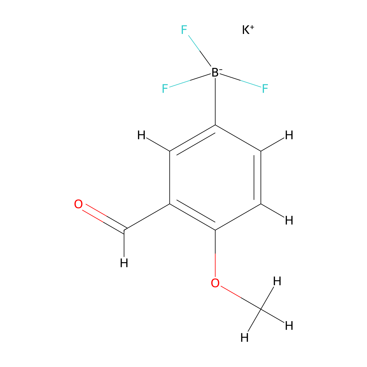 Potassium 3-formyl-4-methoxyphenyltrifluoroborate molecular structure, CAS 1393683-77-6
