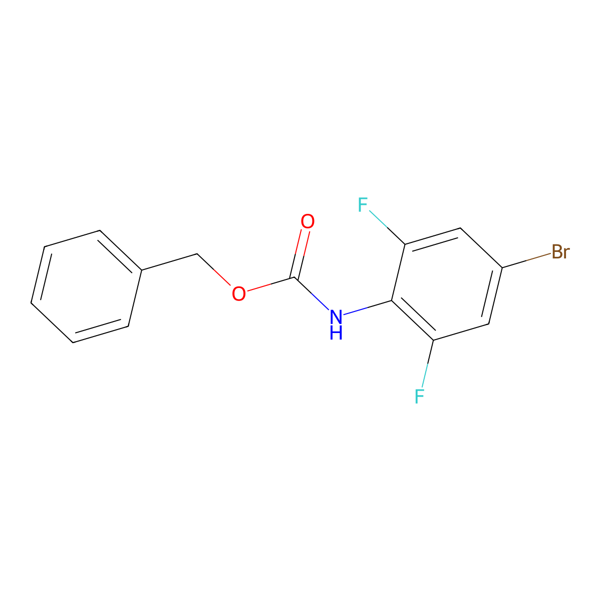 benzyl N-(4-bromo-2,6-difluorophenyl)carbamate molecular structure, CAS 1393685-83-0