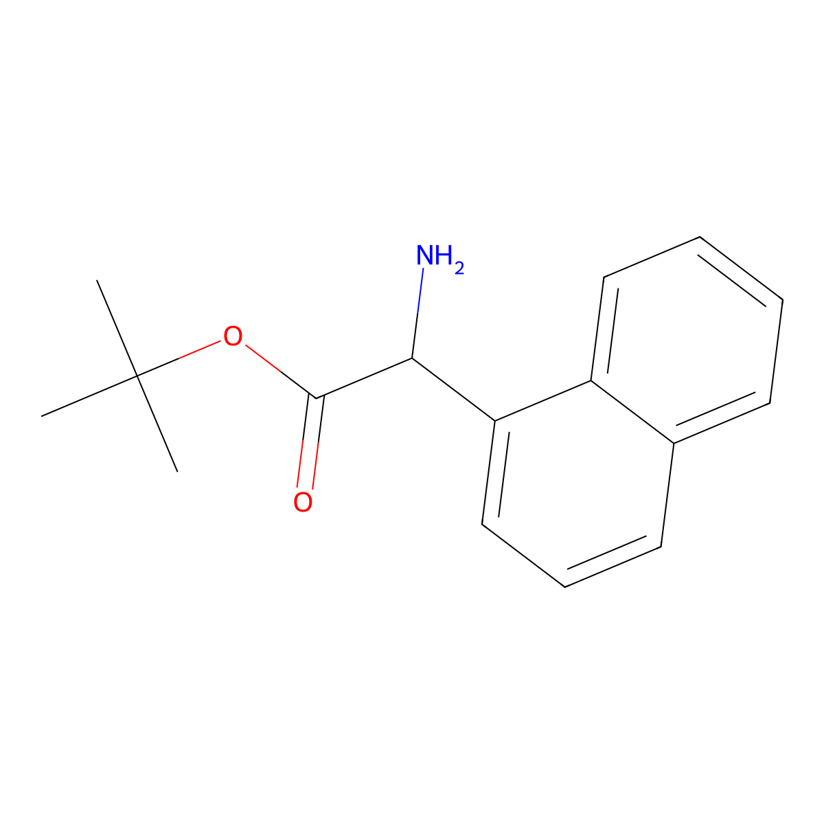 Tert-butyl 2-amino-2-(naphthalen-1-yl)acetate molecular structure, CAS 1393687-34-7
