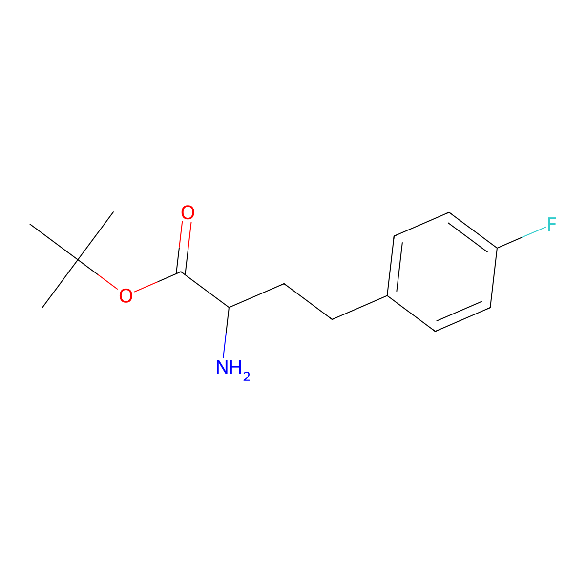 Tert-butyl 2-amino-4-(4-fluorophenyl)butanoate molecular structure, CAS 1393687-36-9