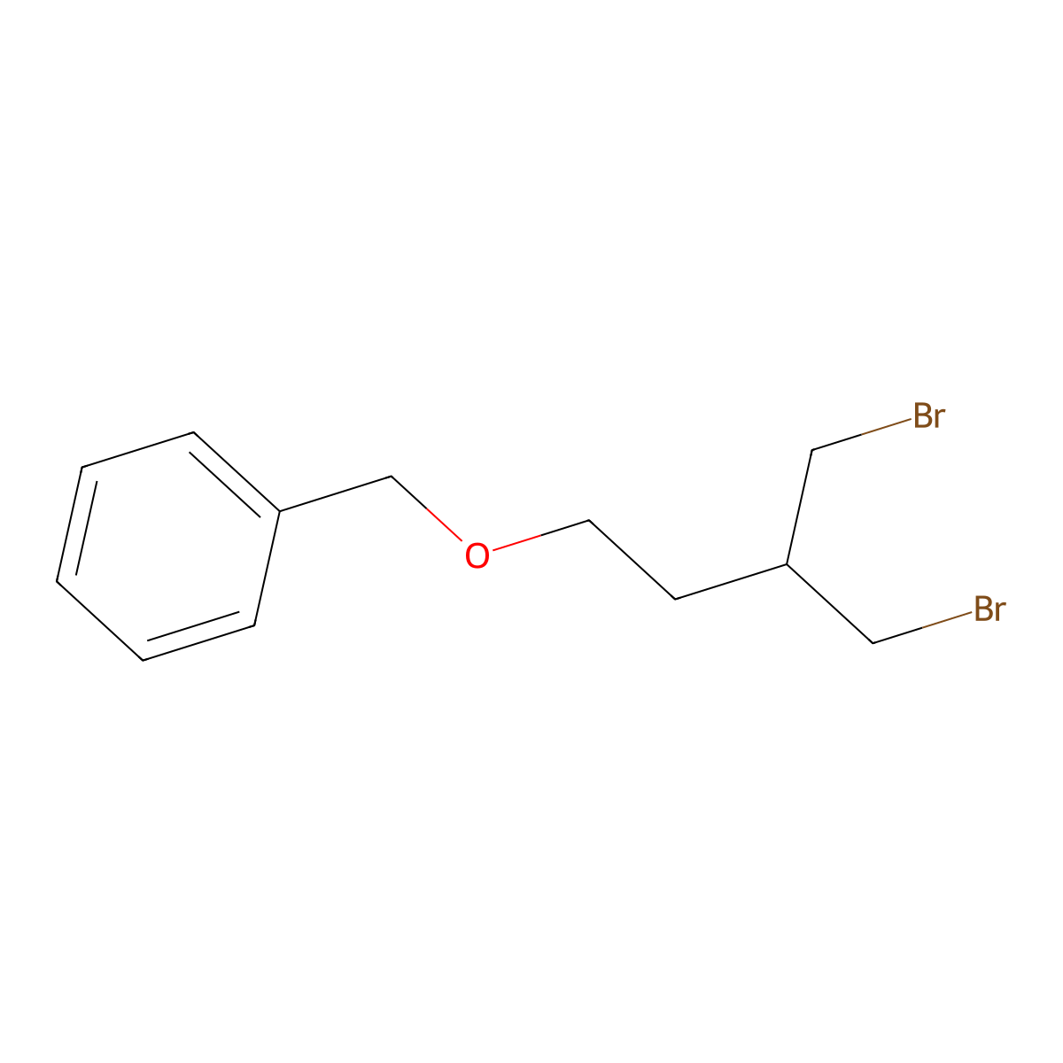 ((4-Bromo-3-(bromomethyl)butoxy)methyl)benzene molecular structure, CAS 1393688-68-0