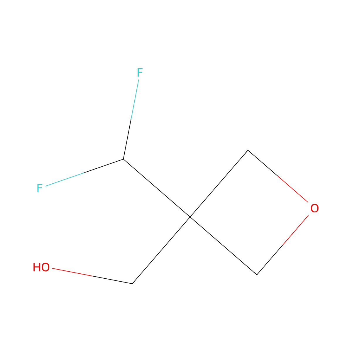 [3-(Difluoromethyl)oxetan-3-yl]methanol molecular structure, CAS 1393688-82-8